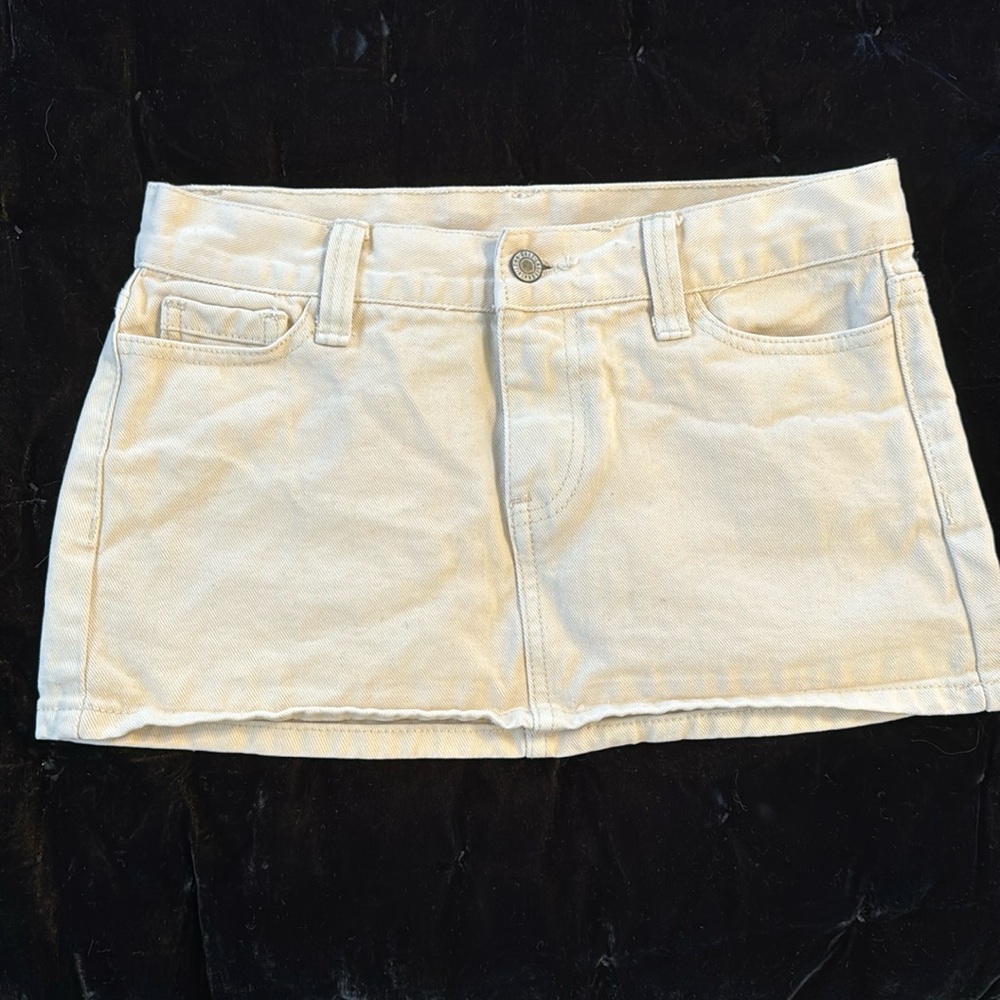 Denim mini skirt